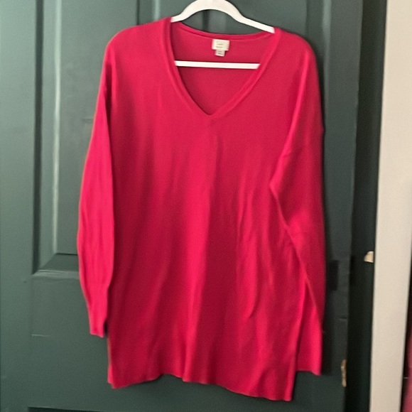A New Day pink long sleeved ribbed t-shirt, with scoop neck. Size XXL. - Picture 1 of 4